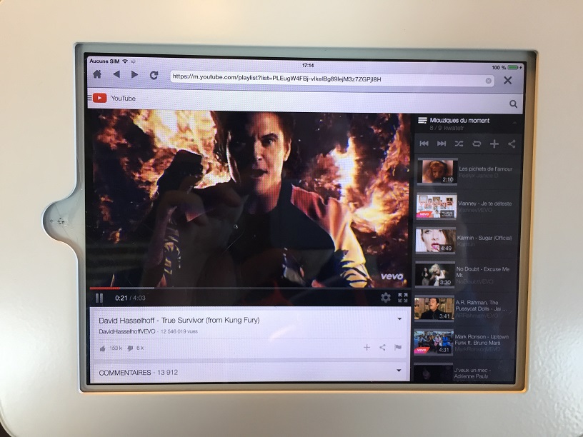True Survivor sur l’Ipad du Mc